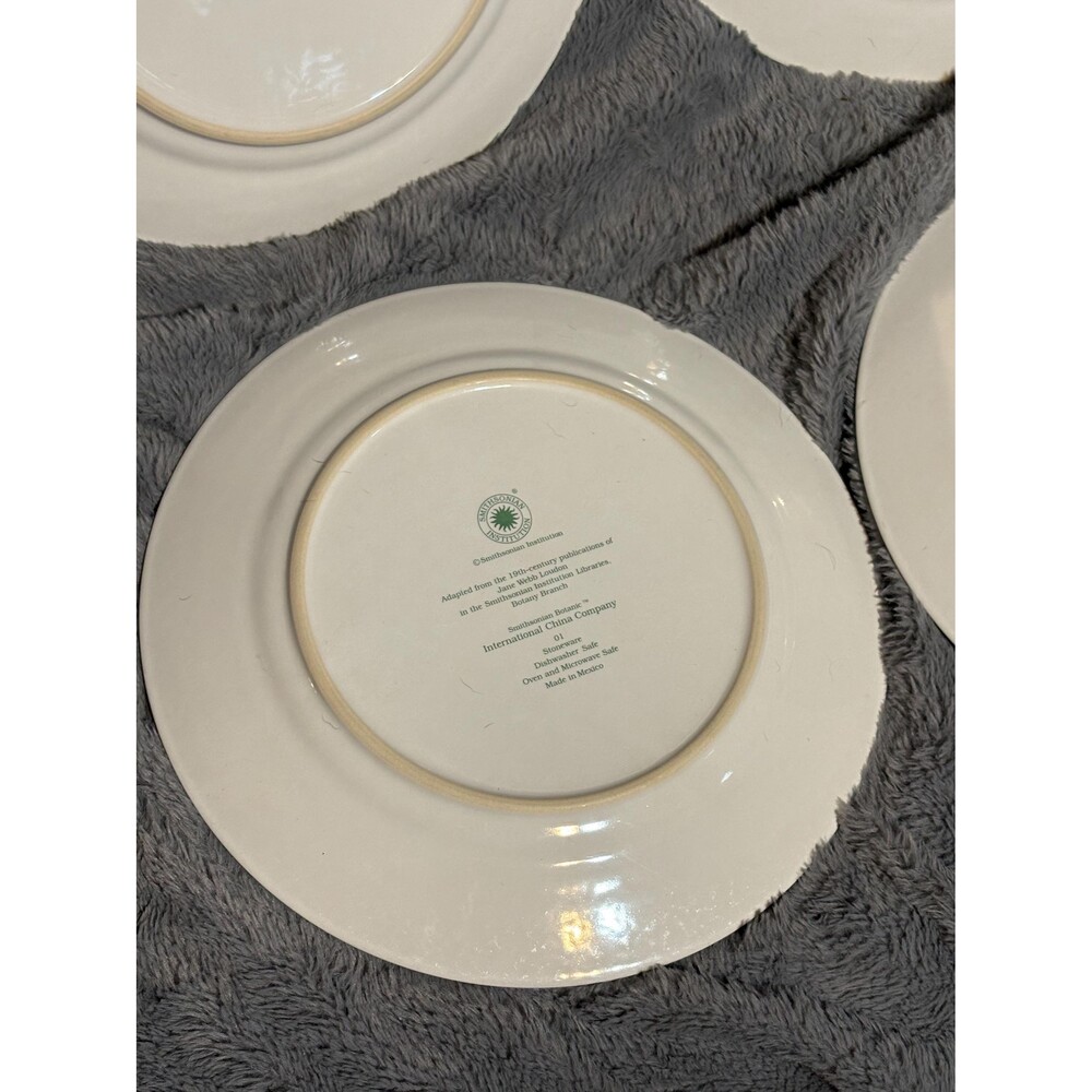 Smithsonian Jane Webb Loudon Botany Stoneware Dinner Plates (Set of 6)